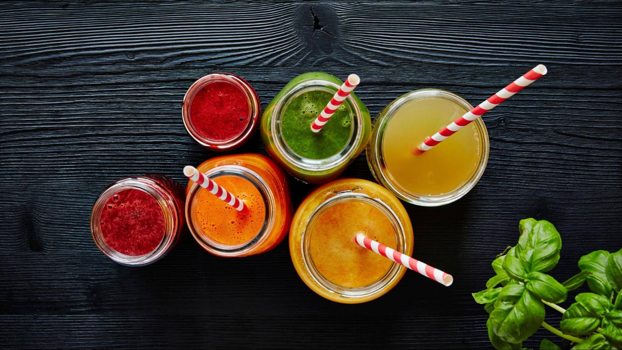 A glass of fruit juice ready to serve