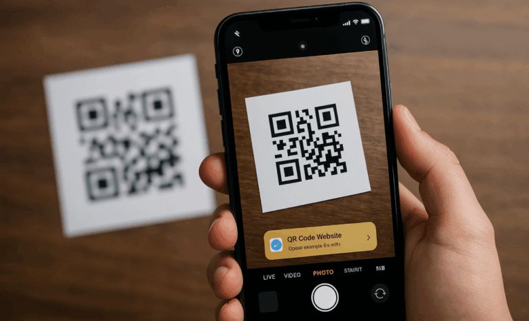 Scanning the table QR code to order